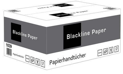 Papierhandtücher 2 lagig -  schwarz - 160 Stk - Blackline