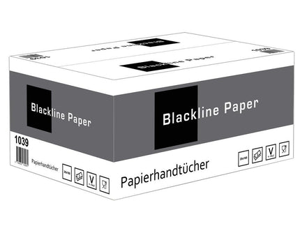 Papierhandtücher 2 lagig -  schwarz - 160 Stk - Blackline
