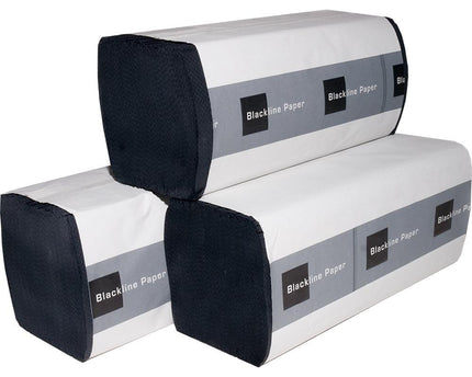 Papierhandtücher 2 lagig -  schwarz - 160 Stk - Blackline