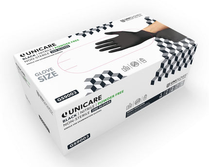 Unigloves - Nitril - Handschuhe - schwarz - 200 Stk.