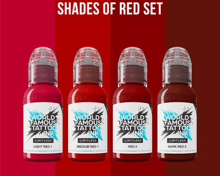 World Famous Limitless - Shades of Red Collection - 4x 30 ml