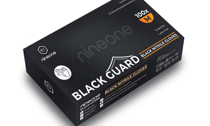 nineone - Nitril - Handschuhe - schwarz - 100 Stk