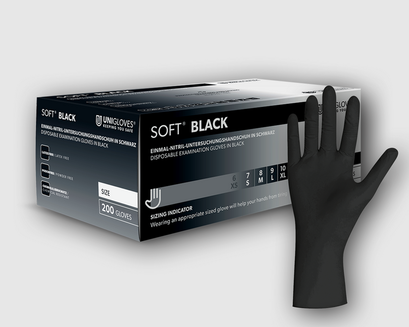 UNIGLOVES SOFT® BLACK 200 STÜCK