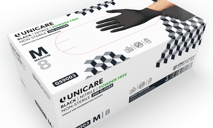 Unigloves - Nitril - Handschuhe - schwarz - 200 Stk.