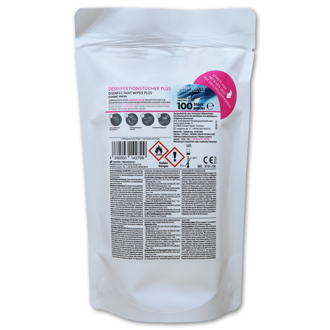 DESINFEKTIONSTÜCHER PLUS CLASSIC (Nachfüllbeutel)